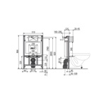 Скрытая система инсталляции для сухой установки (для гипсокартона) AM101/850 SADROMODUL  (высота монтажа 0,85 м)